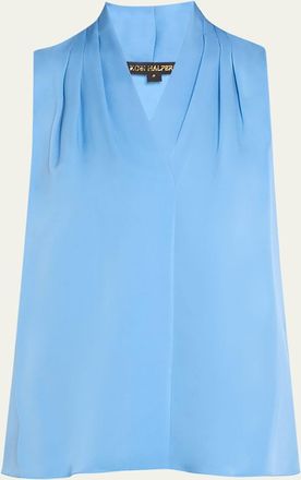 Kobi Halperin Mila Silk-Stretch Sleeveless Top