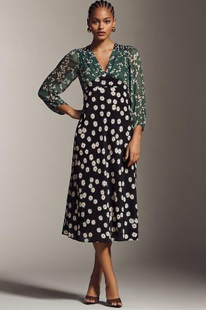 Rixo Kaila Petite Silk Blend Maxi Dress