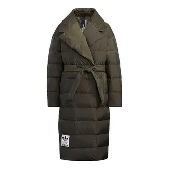 adidas (WMNS) adidas Originals Long Down Jacket Olive Green H64732