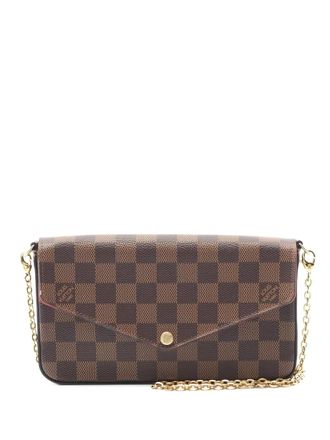 Louis Vuitton 2020s F&eacute;licie Damier Ebene cross body bag - Brown