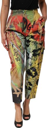 Dolce & Gabbana Multicolor High Waist Cargo Trouser Womens Pants (Pre-Owned)