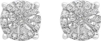 Effy Sterling Silver Pav&eacute; Diamond Round Stud Earrings at Nordstrom Rack