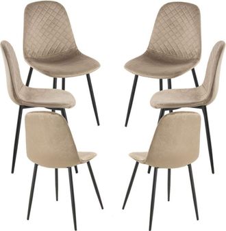 Regalos Miguel Packs Sillas Comedor - Pack 6 Sillas Boide - Beige