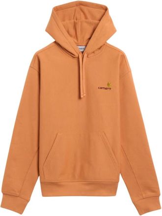Carhartt Work in Progress Orange Embroidery Logo Hoodie