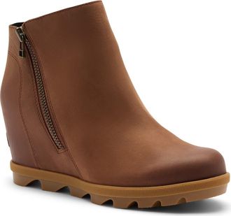 Sorel Joan Rhapsody Zip Wedge Bootie in Dark Auburn/gum 2 at Nordstrom, Size 10