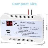 OEM Detector De Gas Propano De 12 V Para Autocaravanas - Alarma De 85 Db - Pantalla Digital - Compacto Y Ligero (certificado Ce) - Crezuo