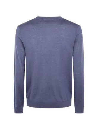 Paul Smith Crew Neck Wool Sweater - Greyish Blue