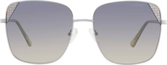 Guess Green Mirror Square Ladies Sunglasses GF00035 10Q 59