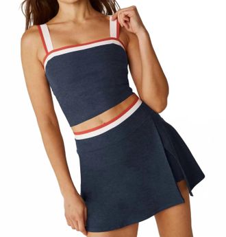 Beyond Yoga Spacedye Sea You There High Cropped Tank In Nocturnal Navy