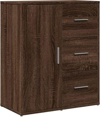 vidaXL Vidaxl - Aparador de madera de ingeniería marrón roble 60x31x70 cm