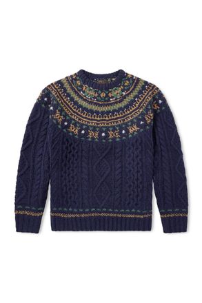 Beams Plus Cable-Knit Wool Sweater