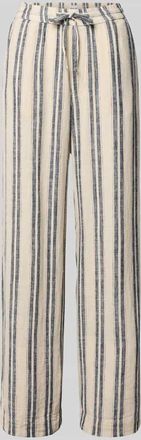 Mustang Jeans Mustang Wide Leg Pants aus Viskose-Mix mit Kordelzug Modell LACEY in Offwhite, Gr&ouml;&szlig;e 40