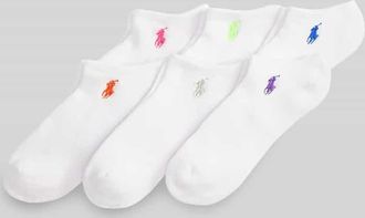 Polo Ralph Lauren Sneaker-Socken im 6er-Pack in Weiss, Gr&ouml;&szlig;e 36-41