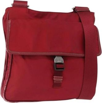 Prada Pre-owned Nylon Cross Body Bag - Dames - Vintage Schoudertas - Rood - ONE Size - Nylon - Vintage