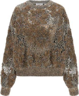 Brunello Cucinelli Beige Wool Womens Cardigan