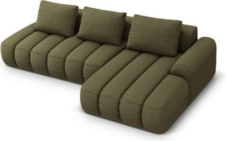 CXL by Christian Lacroix Sof&aacute; cama esquinero derecho con ba&uacute;l 4 plazas tejido estructural verde