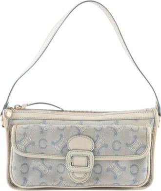 Celine Pre-owned Macadam Schoudertas - Dames - Vintage Schoudertas - Blauw - ONE Size - Leer - Vintage