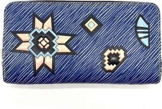 Louis Vuitton Blue Epi Leather Long Wallet (Bi-Fold) (Pre-Owned)