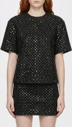 Rotate Top in poliestere Rotate con paillettes