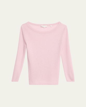 Vince Boat-Neck Cashmere-Silk Top