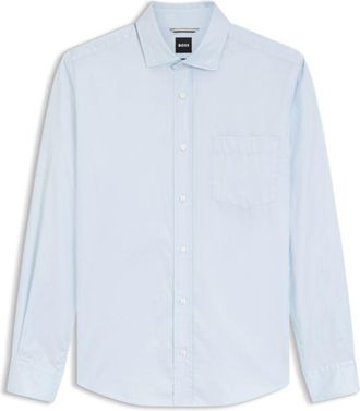 BOSS Casual-fit cotton shirt with spread collar