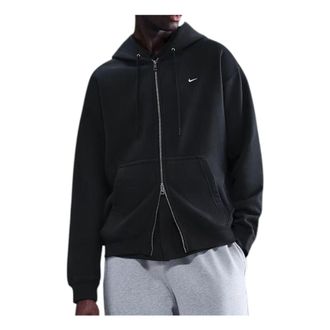 Nike Solo Swoosh Full-Zip Fleece Hoodie Black HV1084-010