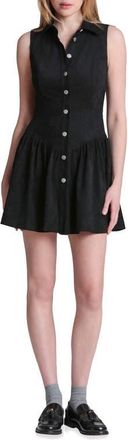 Avec Les Filles Sleeveless Faux Suede Minidress in Black at Nordstrom, Size 12