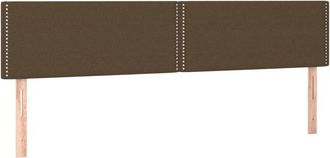 vidaXL Cabecero Con Led De Tela Marr&oacute;n Oscuro 180x5x78/88 Cm Vidaxl