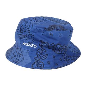 Kenzo Accessoires, Heren, Blauw, M, Omkeerbare Bucket Hat