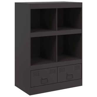 Berkfield Home Highboard Black 67x39x95 cm Steel | Size: 67 x 39 x 95 cm