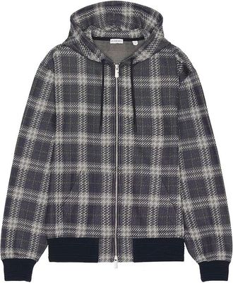 Burberry Mens Jacquard Check Hoodie, Size XX-Small