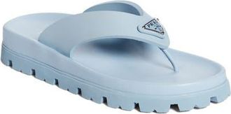 Prada Lug Sole Flip Flop in Cielo at Nordstrom, Size 10Us