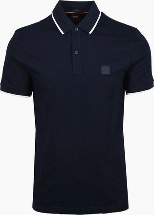 HUGO BOSS Mens Boss Orange PASSERTIP POLO DARK BLUE - Navy - Size: 42