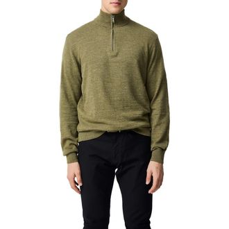 Rodd & Gunn Fortrose Cotton Quarter Zip Sweater in Olive at Nordstrom Rack, Size Xx-Large