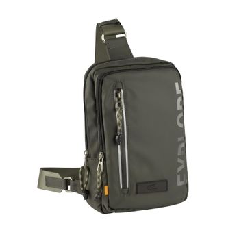 Camel Active Cityrucksack CAMEL ACTIVE Explore, Gr. B/H/T: 19,5cm x 27cm x 8,5cm, gr&uuml;n, Nylon, bedruckt, beschichtet, clean, unifarben mit Farbeins&auml;tzen, Rucks&auml;cke