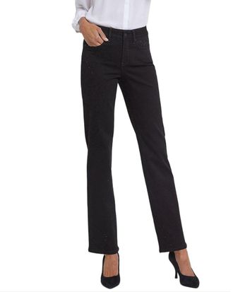 NYDJ Marilyn Black Rinse Straight Leg Jean