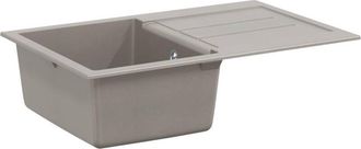 vidaXL Lavabo Gris 780 X 500 Mm 80% Cuarzo Y 20% Resina Vidaxl