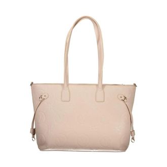 Valentino Tote Bags, female, Pink, Size: ONE SIZE Polyethylene Handbag with Structured Design