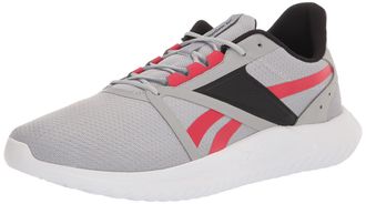 Reebok Mens Energylux 3.0 Running Shoe, Pure Grey/Black/Vector Red, 10 UK