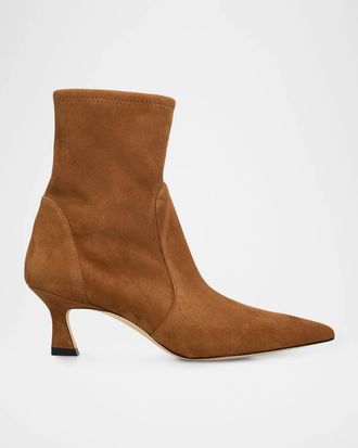 Stuart Weitzman 50mm Vinnie Stretch Suede Booties