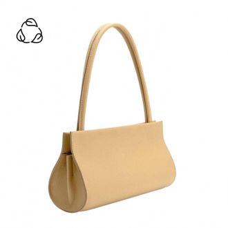 Melie Bianco Womens Ryleigh Recycled Vegan Leather Shoulder Bag In Yellow