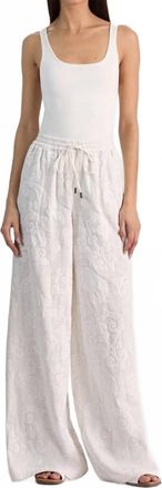 Alice & Olivia Ojai Ultra Wide Leg Pants In Ivory
