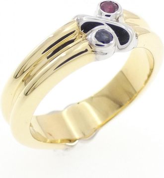 Tiffany & Co. Yellow Gold (18K) White Gold (18K) Band Ring (Pre-Owned)