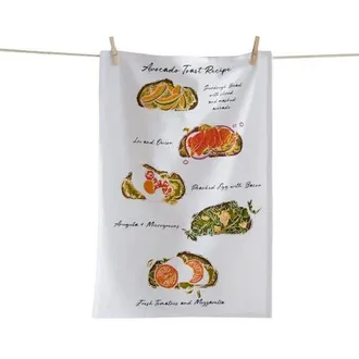 Tag Avocado Toast Recipe Cotton Kitchen Dishtowel Multicolor in Multicolored at Nordstrom