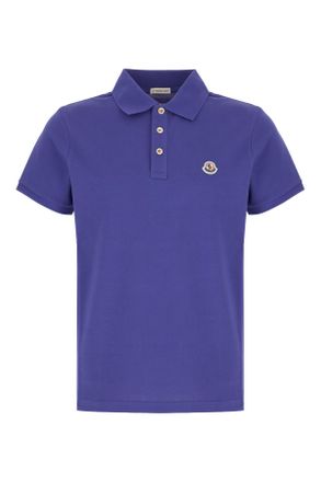 Moncler Blue Piquet Polo Shirt