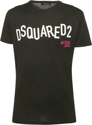 Dsquared2 T-shirt met logoprint - Zwart