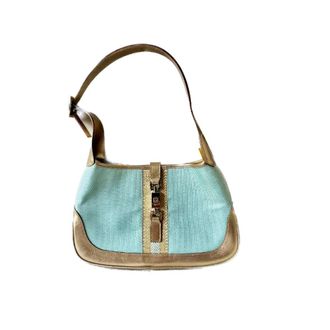 Gucci Pre-owned Fabric gucci-bags - Dames - Vintage Handtas - Blauw - ONE Size - Leer - Vintage