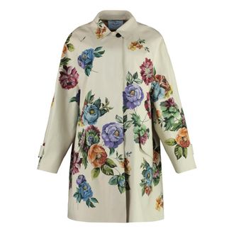Prada Abrigo de Botones Ocultos - Coats - Mujer - Multicolor - S