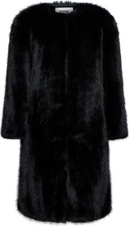 Silvian Heach Faux Fur Shearling Jassen - Dames - Jassen - Zwart - 2XS - Polyester - Jassen