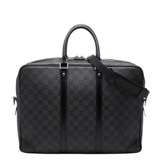 Louis Vuitton Pre-owned Vintage Aktetas - Heren - Vintage Handtas - Grijs - ONE Size - Leer - Vintage